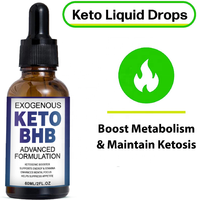 Ventes chaudes 60 ml/2 OZ Suppresseur d'appétit à base de cétones Perte de poids Liquide oral Pur brûleur de graisse Favorise la minceur Gouttes de céto Bhb