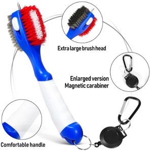Brosse de nettoyage pour clubs de golf avec poignée ergonomique et cordon rétractable de 2,5 pieds - Brosse et nettoyeur robustes pour clubs de golf pour golfeurs - Product Image 4