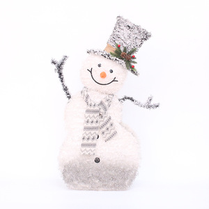 Decoraciones Navideñas de Muñeco de Nieve Luminoso Flocado, 80cm, 90cm, 120cm, Adornos Plegables con Luz para Exhibición Festiva - Product Image 5
