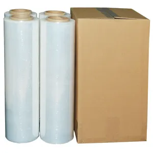 18" Stretch Film Wrap 1200ft 500% Stretch Clear Cling Durable Adhering Packing Moving Packaging Heavy Duty Shrink Film