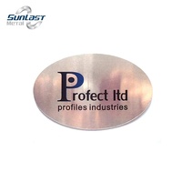 Logo personnalisé personnalisé, plaque nominative ovale en aluminium, Logo métallique