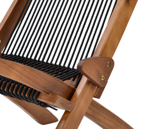 Sedia <span class=keywords><strong>da</strong></span> Patio Pieghevole Senza Montaggio - Comoda Sedia <span class=keywords><strong>da</strong></span> <span class=keywords><strong>Esterno</strong></span> in Legno per Bordo Piscina e Giardino - Product Image 6