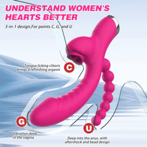 Vibromasseur <span class=keywords><strong>de</strong></span> Clitoris 3 en 1 pour lécher la langue Perle à <span class=keywords><strong>fermeture</strong></span> <span class=keywords><strong>éclair</strong></span> améliorée Jouets <span class=keywords><strong>de</strong></span> plaisir sexuel pour femmes Gode à ventouse Stimulateur <span class=keywords><strong>de</strong></span> point G féminin - Product Image 4