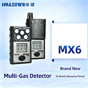 Détecteur de <span class=keywords><strong>gaz</strong></span> multi-<span class=keywords><strong>gaz</strong></span> portable <span class=keywords><strong>6</strong></span>-en-1 Industrial Scientific MX6 IBRID, moniteur H2S/oxygène/CVCO, avec ou sans pompe - Product Image 1