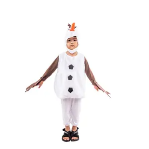 Lovely Christmas Snow Baby clothes snowman cosplay stage performance costumes for Birthday Carnival Party show