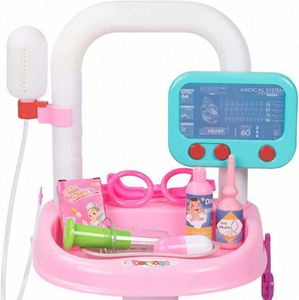 <b>Doctor</b> Cart Kit Kids 3 4 5, Medical Play <b>Set</b> Realistic With Lights Toddlers Toys for Boys Girls - Product Image 2
