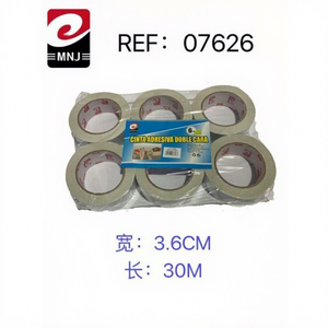 Nastro Biadesivo Acrilico Sensibile alla Pressione Mnj, 3,6 Cm X 30 M, Senza Residui, per Uso Ufficio, Imballaggio e Fissaggio, Confezione da 6 Pezzi - Product Image 1