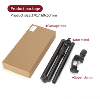 Support de microphone de studio en alliage d'aluminium, capacité de charge 5 kg, hauteur extensible 107 cm, pour diffusion, noir, 1/4''