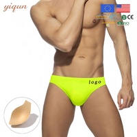 YiQun Maillots de bain personnalisés pour hommes, séchage rapide, avec coussinet amovible, coupe triangle, taille basse, pour la plage