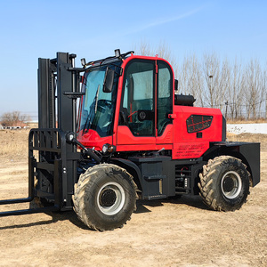 Chất lượng cao 3 tấn 4WD DIESEL xe nâng off-road bánh xe tải với phía sau bánh xe chỉ đạo cho địa hình gồ ghề - Product Image 3