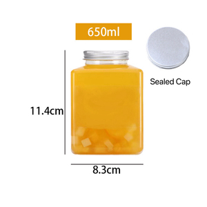 Bouteilles <span class=keywords><strong>de</strong></span> jus en plastique carrées vides <span class=keywords><strong>de</strong></span> 16oz bouteille <span class=keywords><strong>de</strong></span> boisson avec bouchon en aluminium bouteille <span class=keywords><strong>de</strong></span> jus <span class=keywords><strong>de</strong></span> fruits en plastique PET en gros - Product Image 6