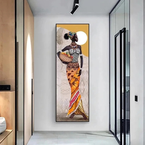 Custom <strong>Large</strong> Size <strong>Frame</strong> Eco-Friendly UV Printed Portrait African Women Canvas Wall Art <strong>Prints</strong> Living Room Home Decoration - Product Image 2