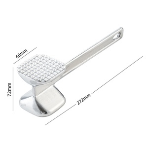 Attendrisseur de viande double face en alliage d'aluminium durable pour la cuisine, pour détendre les fibres musculaires - Product Image 5