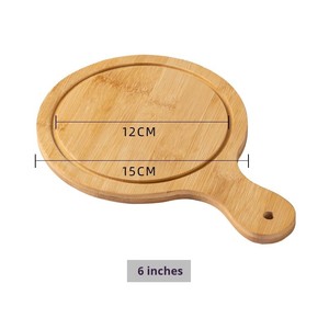 Bandeja <span class=keywords><strong>de</strong></span> Bambú <span class=keywords><strong>de</strong></span> Alta Calidad para <span class=keywords><strong>Pizza</strong></span> con Asa para Cortar <span class=keywords><strong>Pizza</strong></span> y Pan, para Hornear o Servir - Product Image 5