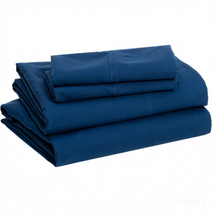 Set Copriletto Tinta Unita per Casa e Hotel, 4 Pezzi, Proteggi Materasso Antibatterico, Lenzuolo in Fibra Superfine, Federe, Set Biancheria da Letto - Product Image 2