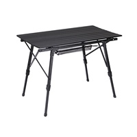 YILU Table pliante d'extérieur portable Table enroulable en aluminium avec hauteur réglable Table de camping pliante portable pour pique-nique