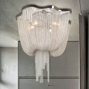 Lustre décoratif à pampilles, éclairage de chaîne d'hôtel, pendentif à pampilles, pour mariage - Product Image 1