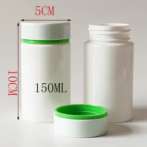 150ml White round PET Bottle Vitamin C and Calcium Tablet Capsule Bottle Effervescent Health Product for Medicine Use