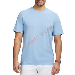 เสื้อยืดคอกลมแขนสั้นผ้าคอตตอนสำหรับผู้ชายใส่สบายสีพื้นใส่ได้ทุกวัน - Product Image 5