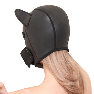 Arnés de Cabeza para Perro de Cuero PU, Diseño <span class=keywords><strong>Sexy</strong></span>, Estilo Bondage, Negro, Completamente Cerrado, para Juegos en la Cama para Mujeres Adultas - Product Image 3