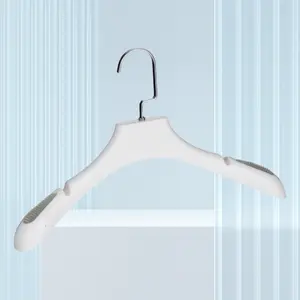 Custom Logo Plastic Hanger Clothing Store Hangers Dress Clothes Pant Coating Plastic Hanger With Clips