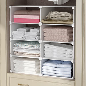 Organizador de Ropa, Divisor de Armario, Armario de Almacenamiento Ajustable, Tipo Rectangular, Minimalista, de Plástico PP, Capacidad de 20-35L - Product Image 1