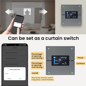 Uemon M9 Pro nhà thông minh ZigBee tuya Dimmer chuyển đổi 8 gang mờ cảnh chuyển đổi thời gian Lịch hiển thị thời tiết điện điện - Product Image 3