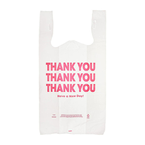 ถุงเสื้อยืดพลาสติก HDPE LDPE สีตามสั่ง สำหรับใส่สินค้า พร้อมโลโก้ สำหรับซูเปอร์มาร์เก็ตและร้านค้าปลีก - Product Image 1