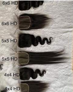 Chiusura in Pizzo Trasparente 4x4 5x5HD, Capelli Vergini Brasiliani di Alta Qualità, 100% Capelli Umani, Toupet con Attaccatura Naturale - Product Image 4