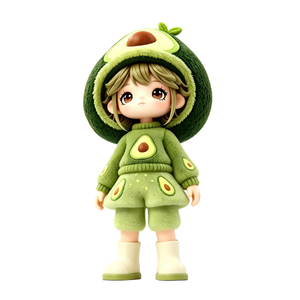 ตุ๊กตาฟิกเกอร์ขยับได้แบบสั่งทำพิเศษจาก PVC และ ABS รูปทรงอะโวคาโด สาวน่ารัก ของสะสม พร้อมบรรจุภัณฑ์แบรนด์ตามสั่ง - Product Image 4