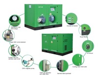 3m3 Par min 8/10 bar 40hp Petit compresseur d'air à spirale à vis Micro compresseurs d'huile stationnaires électriques (SCR40XA)