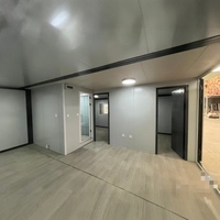 CE Meilleure vente Kit de maison préfabriquée compacte coupe-vent à double usage, 2-3 chambres, 20/40 pieds, avec combinaison salon et véranda