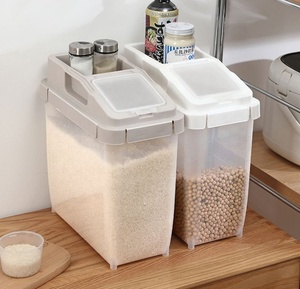 Waterproof PP Kitchen Food <b>Storage</b> <b>Box</b> Container Wheels Transparent Food Safe Square Design 10-20L Capacity Classic Style - Product Image 2