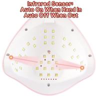 Sèche-ongles Sunkin SUNX5 Plus 120W personnalisable, séchage rapide en 10 secondes, mode indolore, personnalisation du logo couleur, utilisation à domicile ou en salon, 36 LED UV