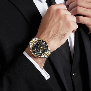 Orologio da <span class=keywords><strong>Uomo</strong></span> VA VA VOOM 2761 Multifunzionale alla Moda con Quadrante Verde Oro in Acciaio Inossidabile 3Bar - Product Image 4