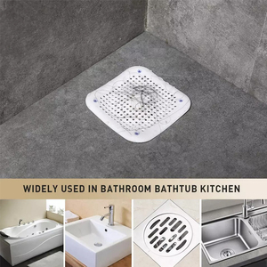 Easy to Install Silicone Floor Drain Bathroom <strong>Sink</strong> Strainer Bathtub Hair Catcher Durable Silicone Hair <strong>Stopper</strong> With Suction Cup - Product Image 6