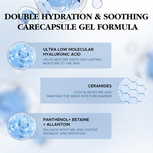 Crème hydratante apaisante à l'acide hyaluronique et au collagène, capsules PDRN GHK-Cu, crème hydratante pour le visage - Product Image 3