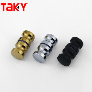 ลูกบิดมือจับประตูกระจกสแตนเลสทรงกลมสำหรับประตูห้องน้ำกระจกห้องน้ำแบบเทมเปอร์ - Product Image 1