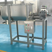 Nouveau Mélangeur Horizontal à Vis en Acier Inoxydable SUS304, Capacité 200L, Puissance 3kW, Capacité de Chauffage, Haute Sécurité pour Poudre Détergente