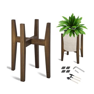Soporte Moderno Ajustable de Madera Natural <span class=keywords><strong>para</strong></span> Macetas, Soporte <span class=keywords><strong>para</strong></span> Plantas y Flores de Esquina <span class=keywords><strong>para</strong></span> Interiores, Hogar y Jardín - Product Image 1