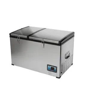 Alpicool BCD125 자동차 냉동고 60L 냉동고 및 냉장고) DC AC Solar 12V 보트 자동차 휴대용 냉장고 냉장고 냉장고 캠핑 용