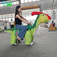 Scooter dinosaure animatronique personnalisable, imperméable et résistant au soleil, pour les parcs d'attractions extérieurs