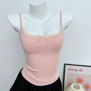 BM penjualan laris rompi perempuan bertali katun seksi wanita tersuai renda untuk pakaian luar dalam atasan pelangsing tersedia grosir - Product Image 2