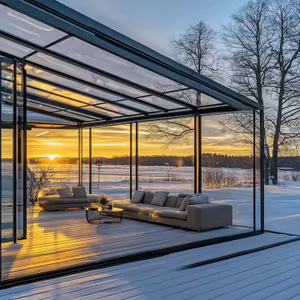Personnalisable Sun room glass house Villas extérieures en alliage <span class=keywords><strong>d</strong></span>'aluminium jardins <span class=keywords><strong>4</strong></span> <span class=keywords><strong>saisons</strong></span> sunroom <span class=keywords><strong>prix</strong></span> - Product Image 4
