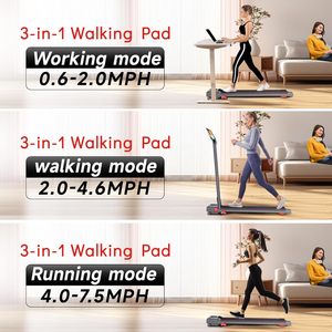 Tapis roulant pliable avec barre d'inclinaison, 7,5 MPH, <span class=keywords><strong>sous</strong></span> le <span class=keywords><strong>bureau</strong></span>, pour la maison, le <span class=keywords><strong>bureau</strong></span>, avec télécommande - Product Image 4