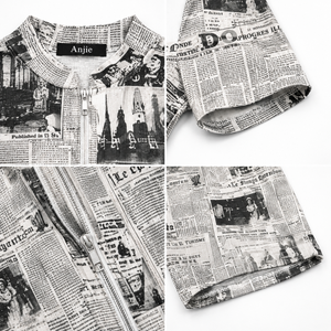 Anjie Custom OEM ODM Combinaison Femme Imprimé Journalier à Fermeture Éclair sur le Devant Marque Privée Fabricant Grossiste Club Streetwear - Product Image 2
