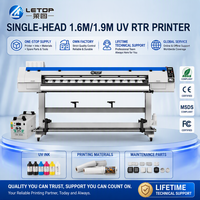 Imprimante jet d'encre UV industrielle LETOP 1,9 m 1,6 m Xp600 I3200 I1600 pour entreprises