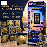 Distributeur automatique de pièces de monnaie souvenirs à graver au laser avec écran tactile de 22 pouces pour les attractions touristiques