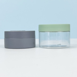 <b>Empty</b> Plastic Pet <b>Jar</b> with Cap Matte Grey clear Cosmetics Packaging <b>Jar</b> 30ml 50ml 80ml 100ml 120ml 150ml Wide Mouth Cream <b>Jar</b> - Product Image 1
