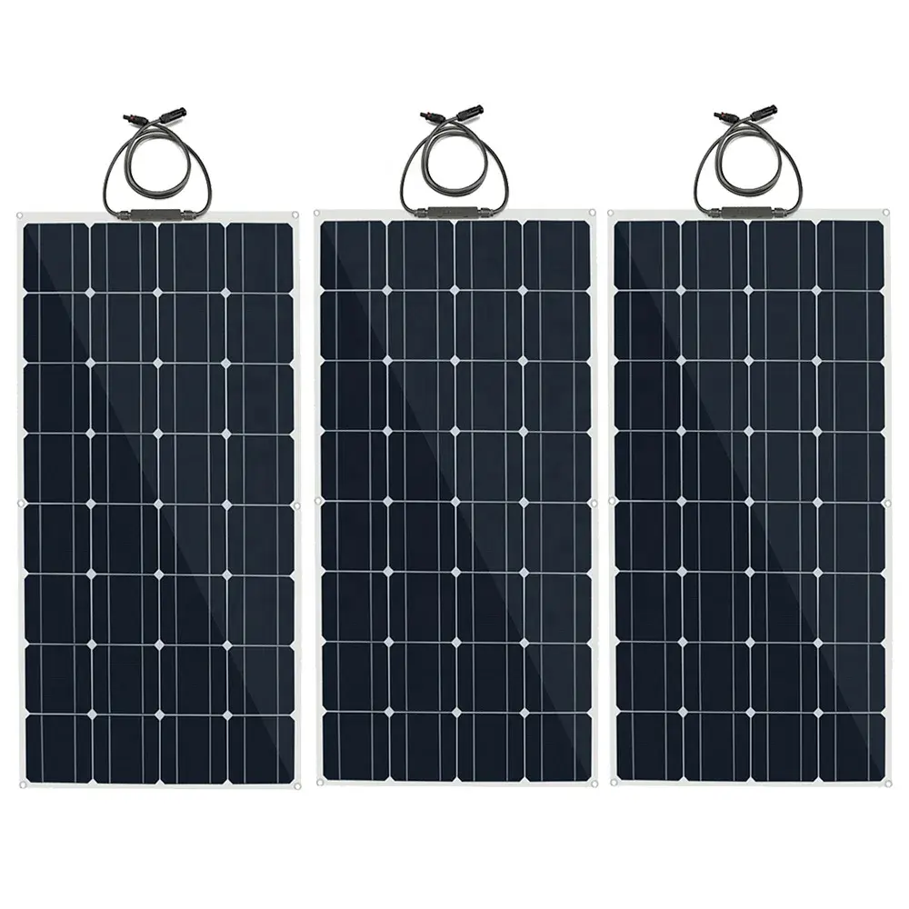 Hoch effizientes Solarpanel-Kit mit 300W 200W 100W flexiblen Solarmodulen und 12V 24V Batterie lade modul